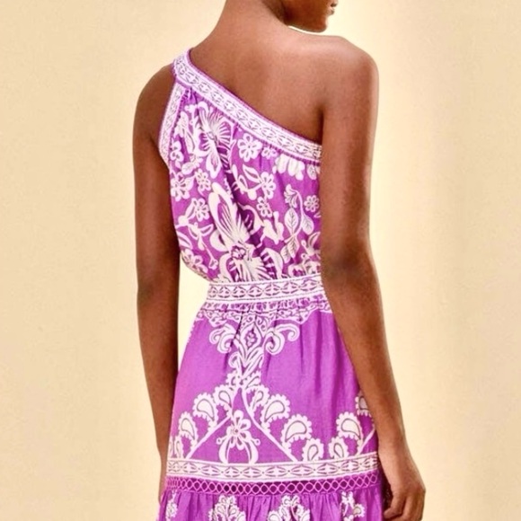 🌺🎉HP🎉🌺 NWT Farm Rio Lilac Sweet Garden Maxi Dress - Picture 3 of 16